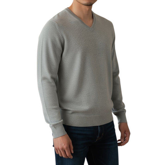 JERSEY BÁSICO CUELLO PICO GRIS