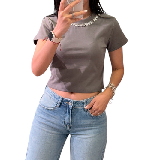 CAMISETA COLLAR BRILLANTE