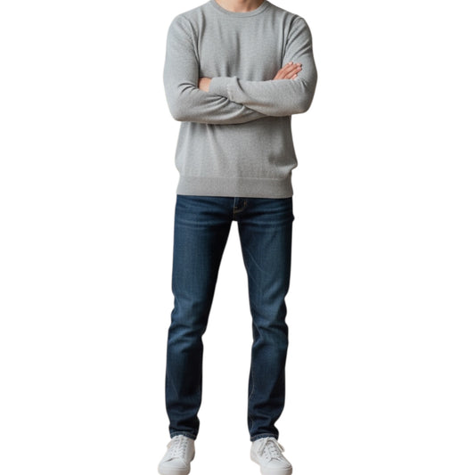 JERSEY PUNTO BASICO CUELLO REDONDO GRIS