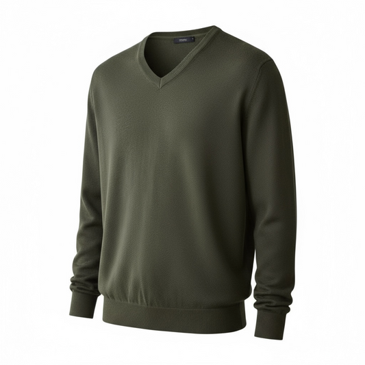 JERSEY BÁSICO CUELLO PICO VERDE