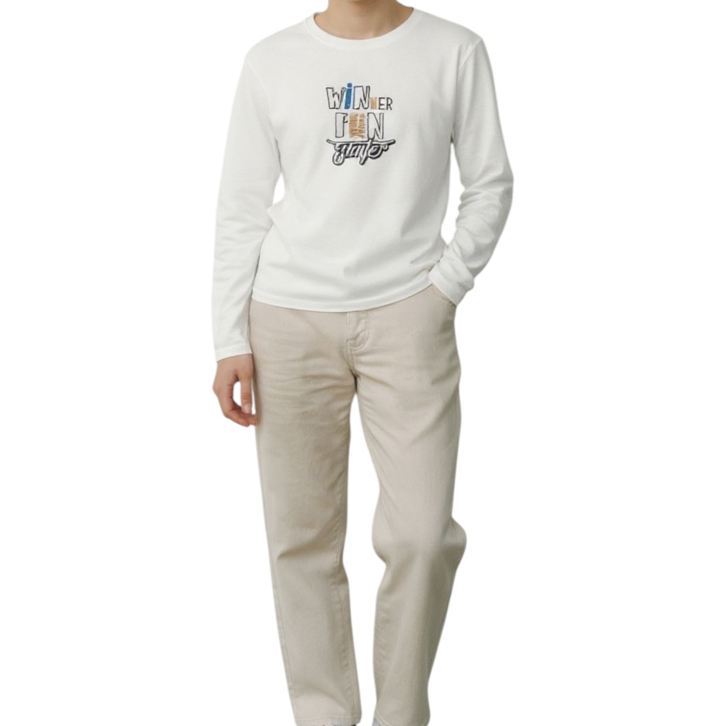 CAMISETA MANGA LARGA BLANCA