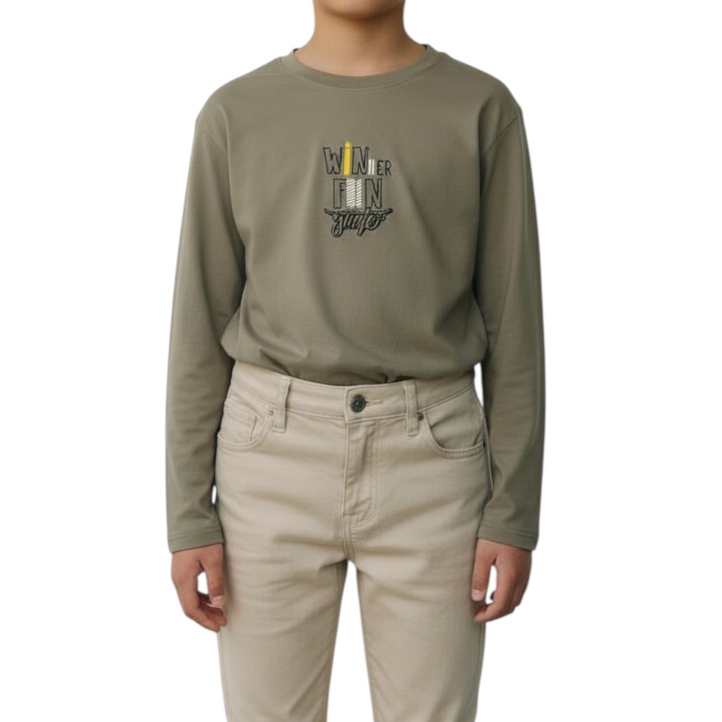 CAMISETA MANGA LARGA VERDE