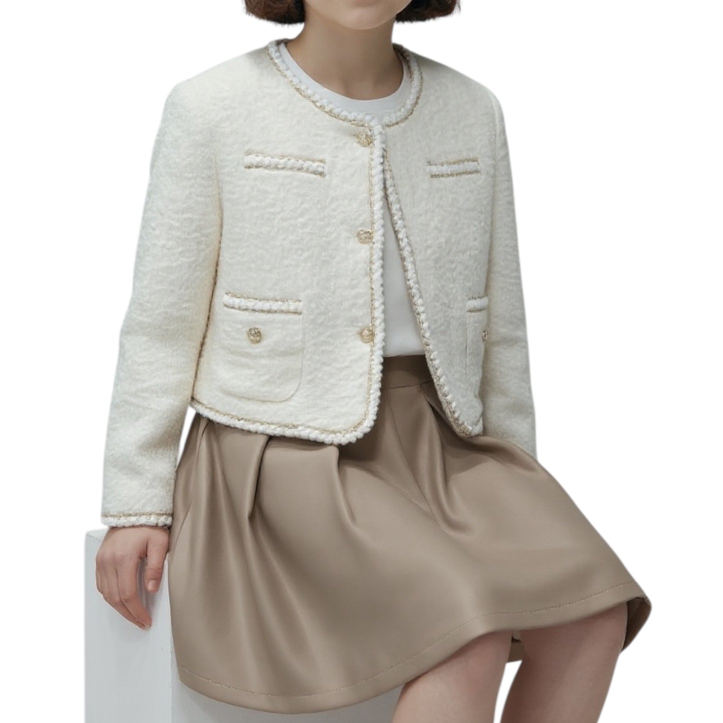 CONJUNTO CHAQUETA, CAMISETA Y FALTA