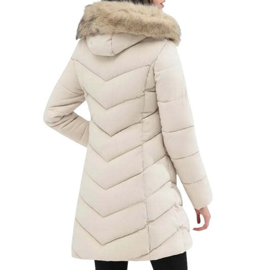 ANORAC ACOLCHADO LARGO BEIGE