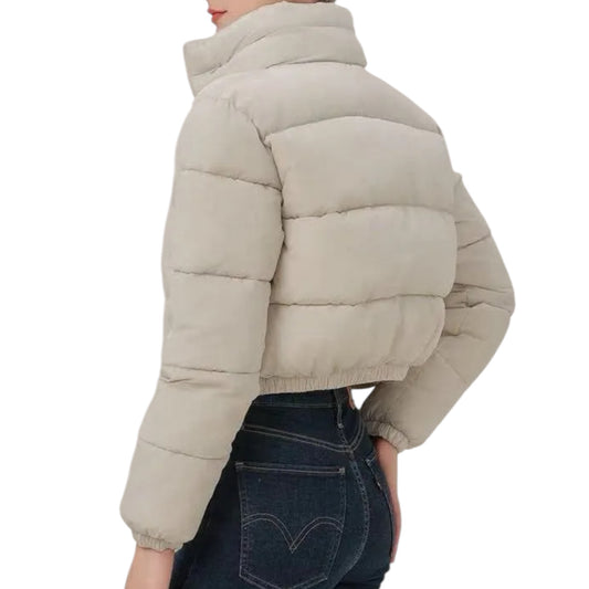CHAQUETA ACOLCHADA CORTA BEIGE