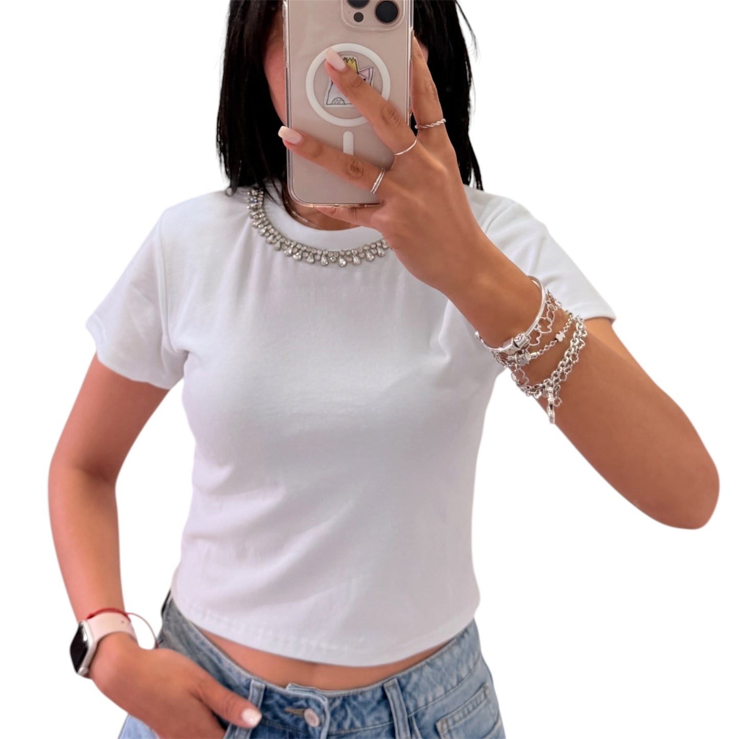 CAMISETA COLLAR BRILLANTE