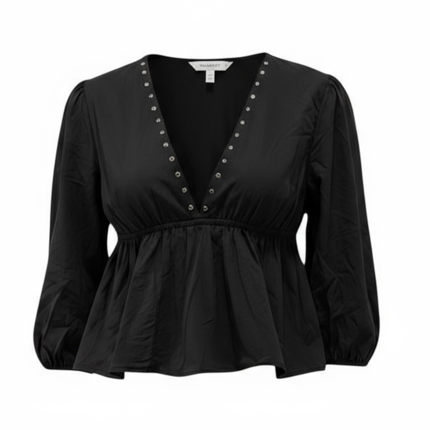 BLUSA COMBINADA CON TACHUELAS