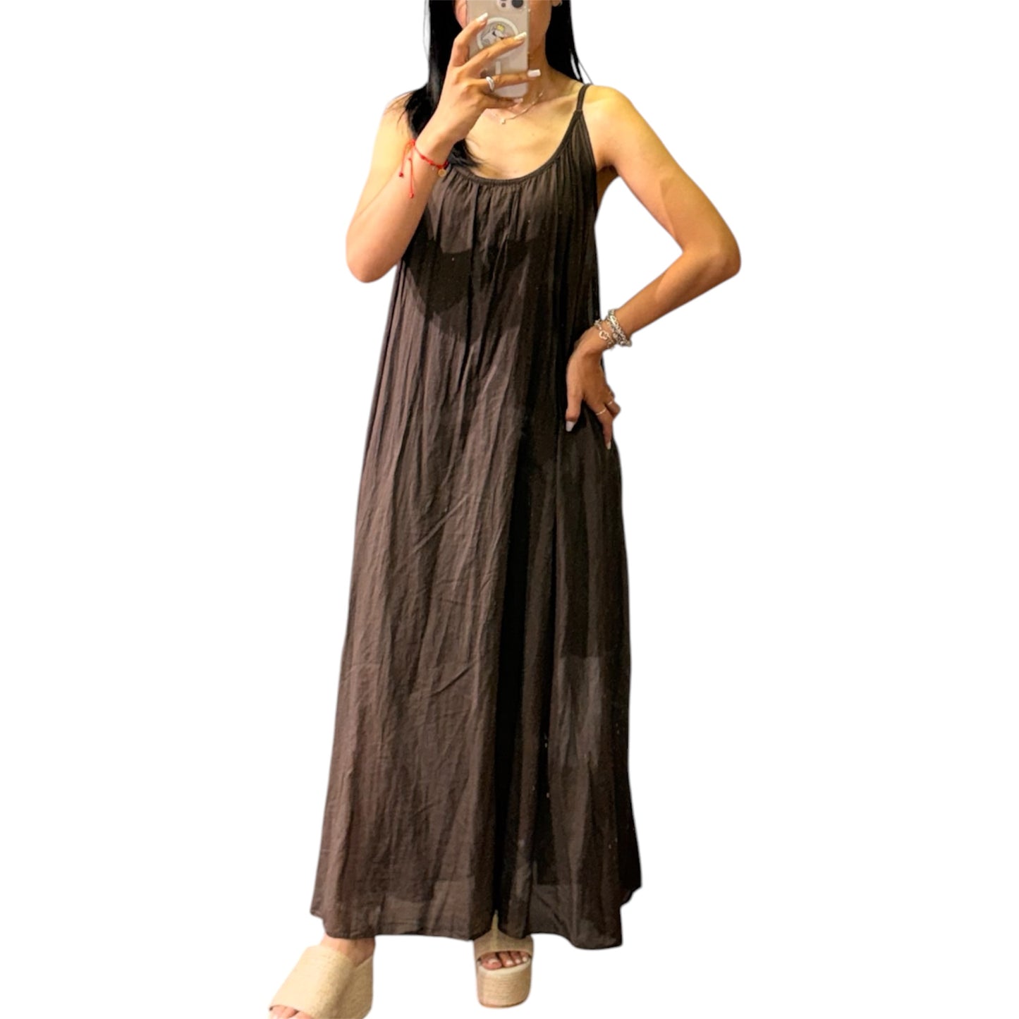 VESTIDO FLUIDO EFECTO LINO