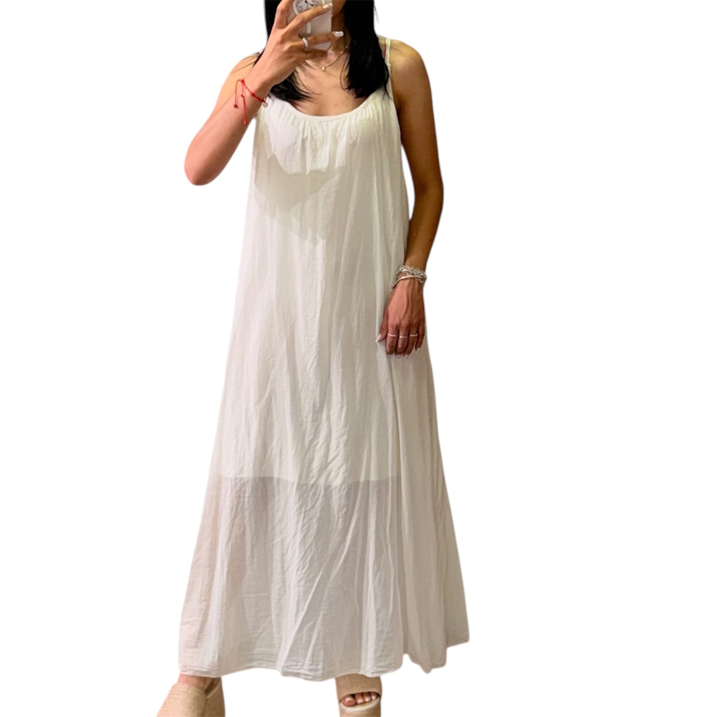 VESTIDO FLUIDO EFECTO LINO