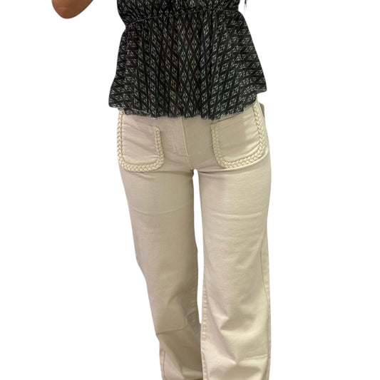 JEANS L5909 TIRO ALTO DE PIERNA ANCHA