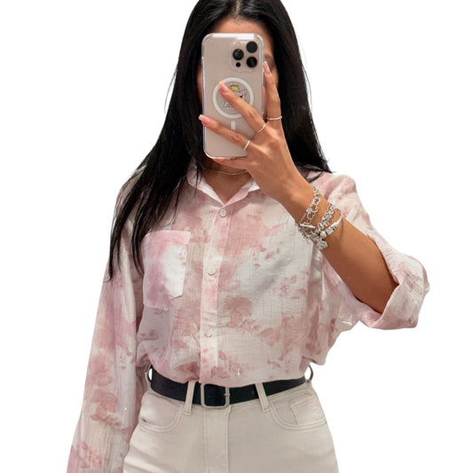 CAMISA FLORES ROSA