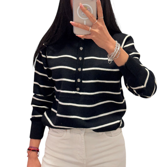 JERSEY BOTONES NEGRO