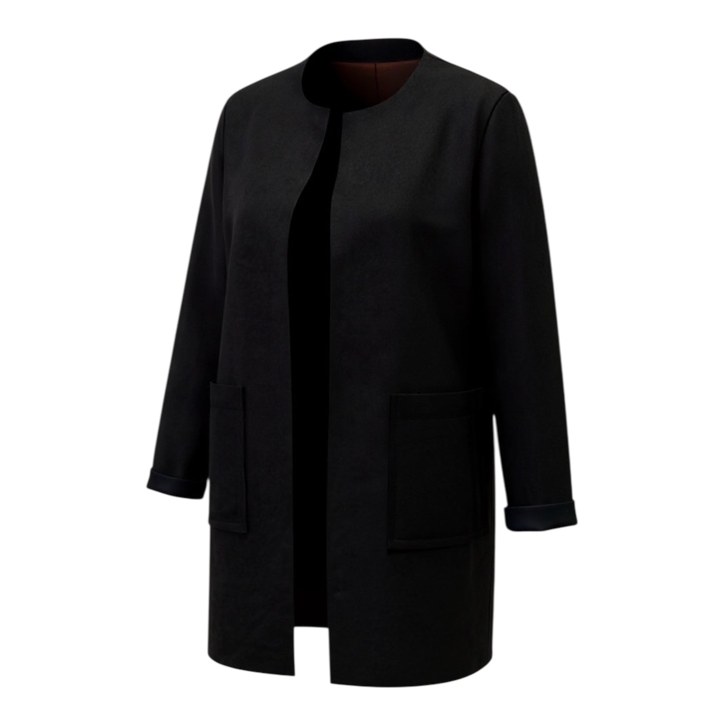 CHAQUETA LARGA BÁSICA EFECTO ANTE