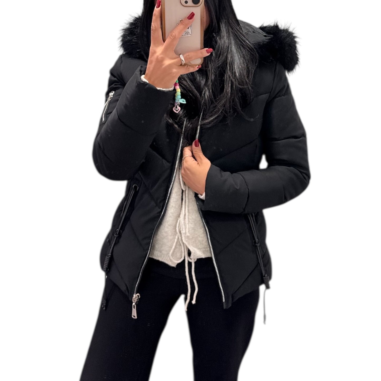 ANORAC ACOLCHADO CORTO NEGRO