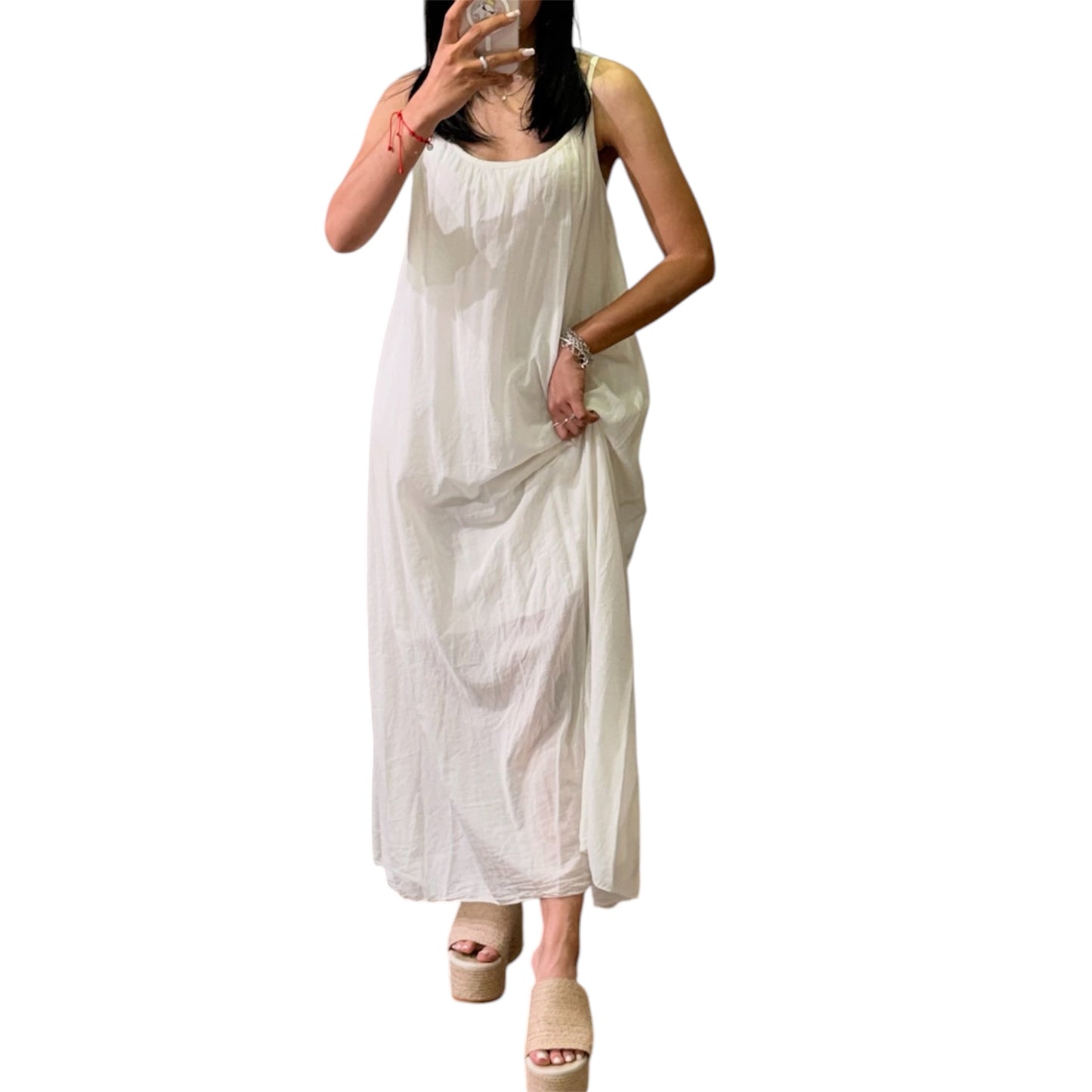 VESTIDO FLUIDO EFECTO LINO