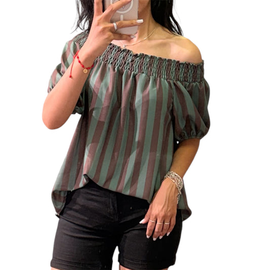 BLUSA CUELLO BARCO RAYAS