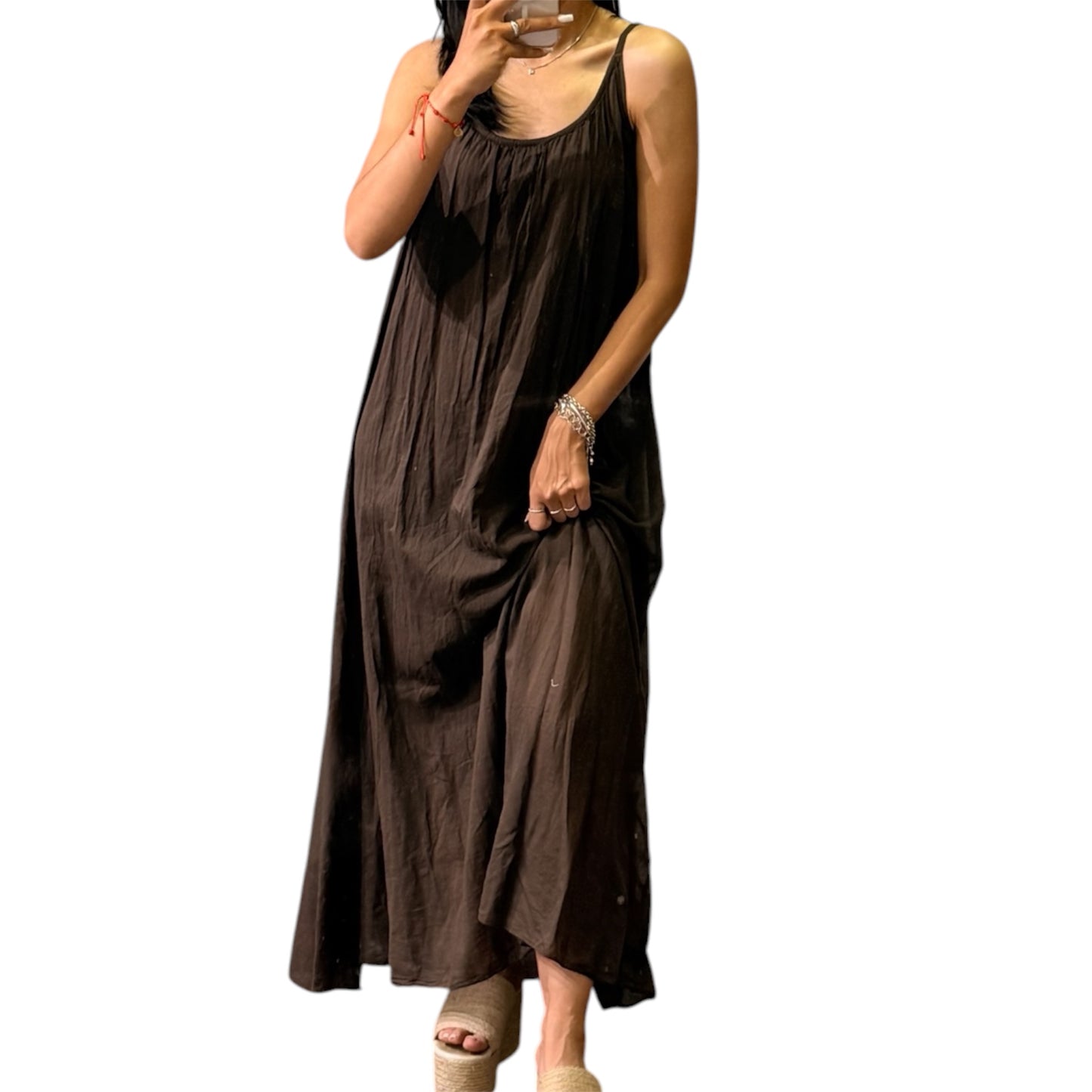 VESTIDO FLUIDO EFECTO LINO