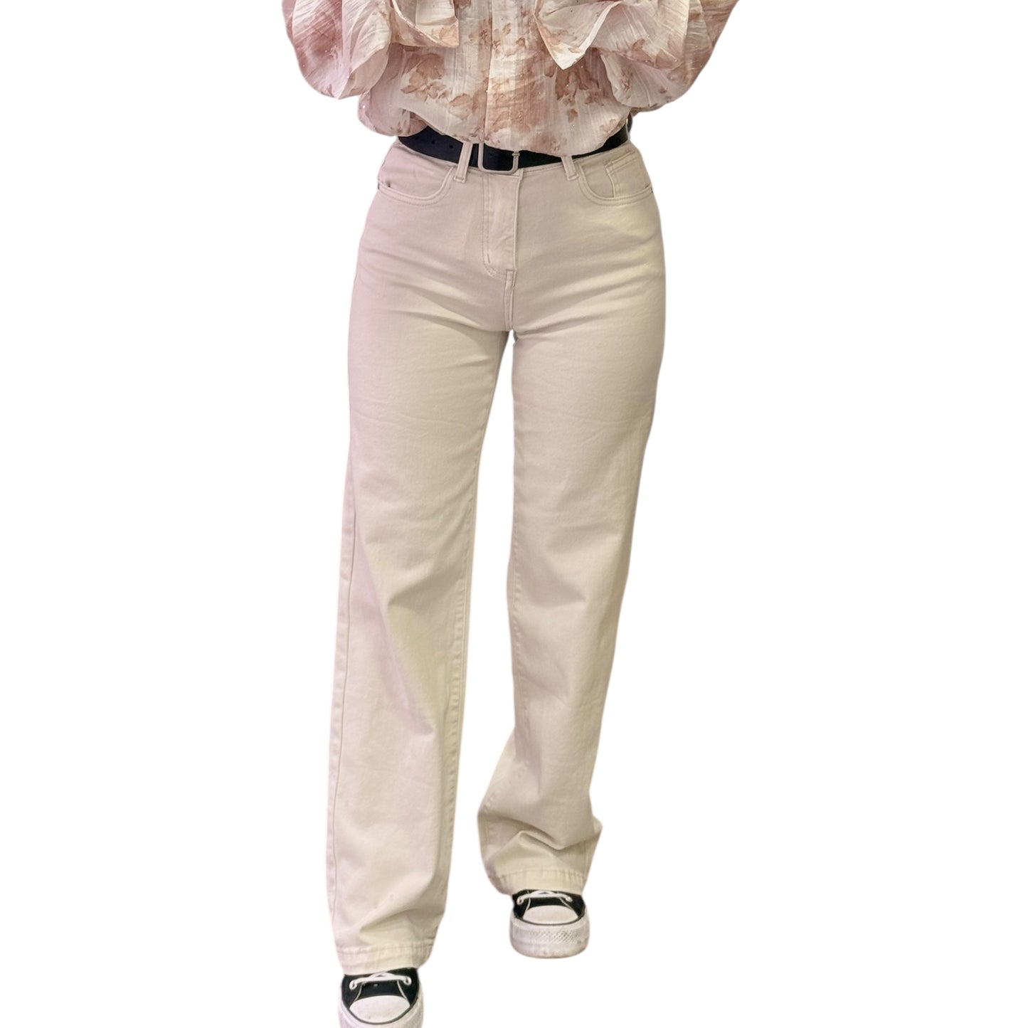 PANTALÓN BEIGE CINTURÓN
