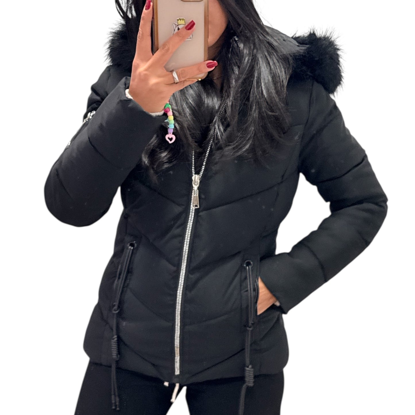 ANORAC ACOLCHADO CORTO NEGRO