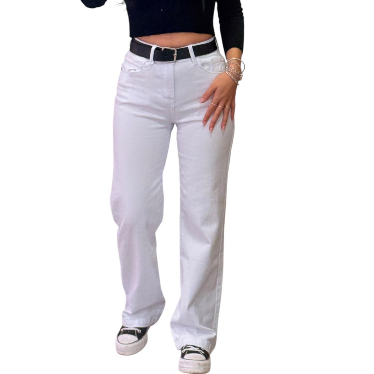 PANTALÓN BLANCO CINTURÓN