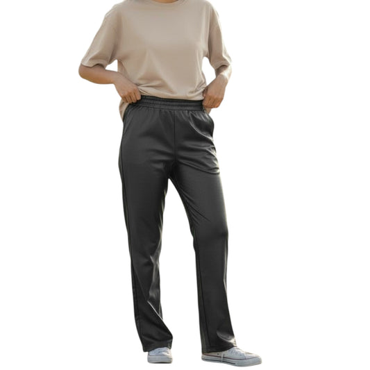 PANTALÓN RECTO EFECTO PIEL