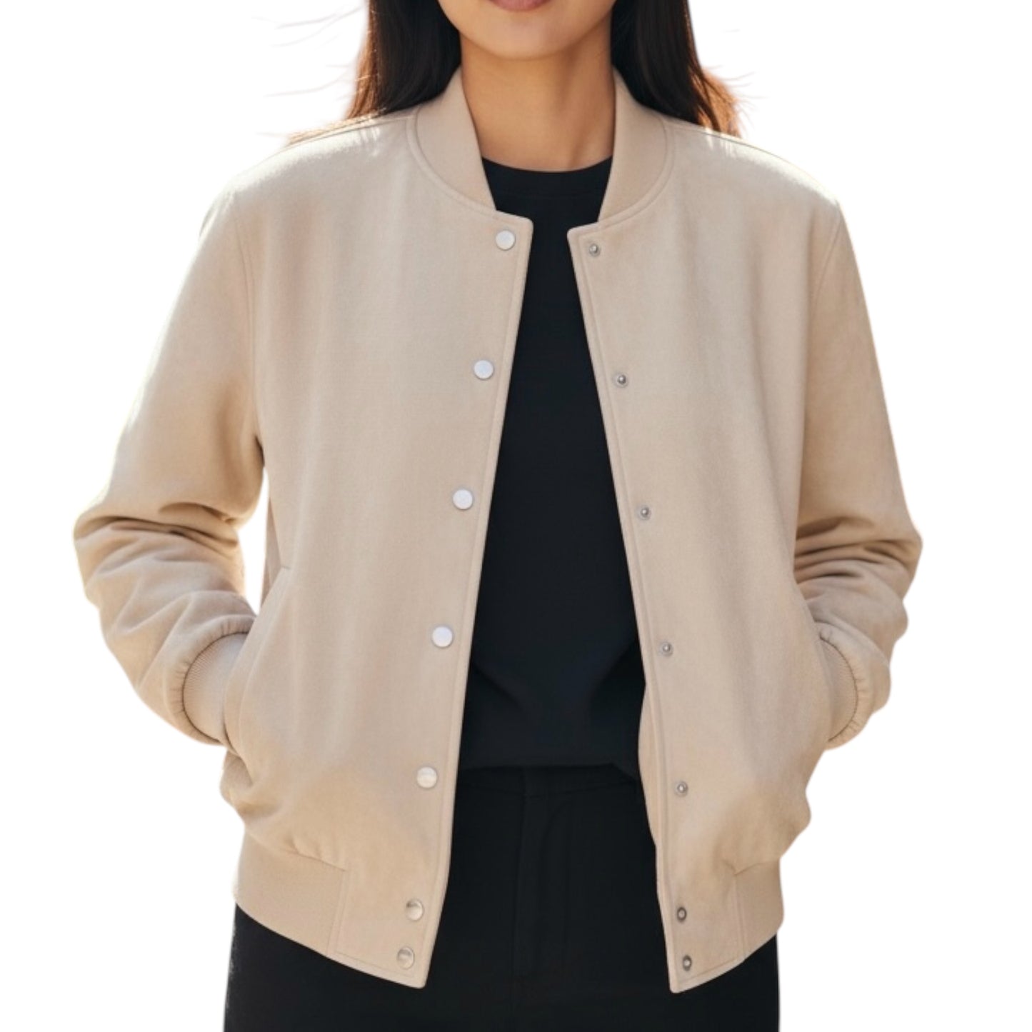 CHAQUETA BOMBER EFECTO ANTE