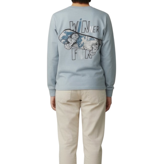 CAMISETA MANGA LARGA AZUL