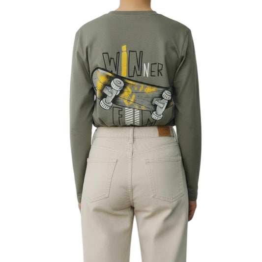 CAMISETA MANGA LARGA VERDE