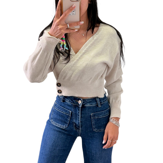 CÁRDIGAN CORTO CON BOTONES