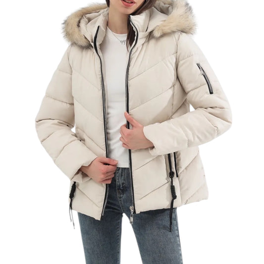 ANORAC ACOLCHADO CORTO BEIGE