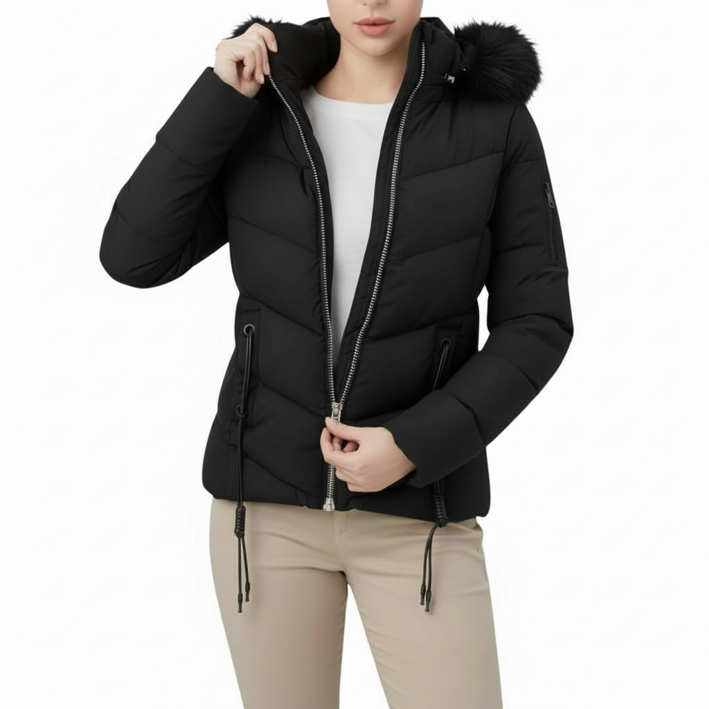 ANORAC ACOLCHADO CORTO NEGRO